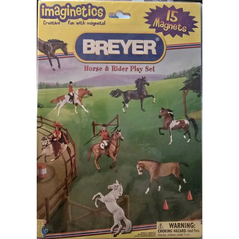 Breyer Horse & Rider Magnetic Imaginetics 15 Pc Play Board New